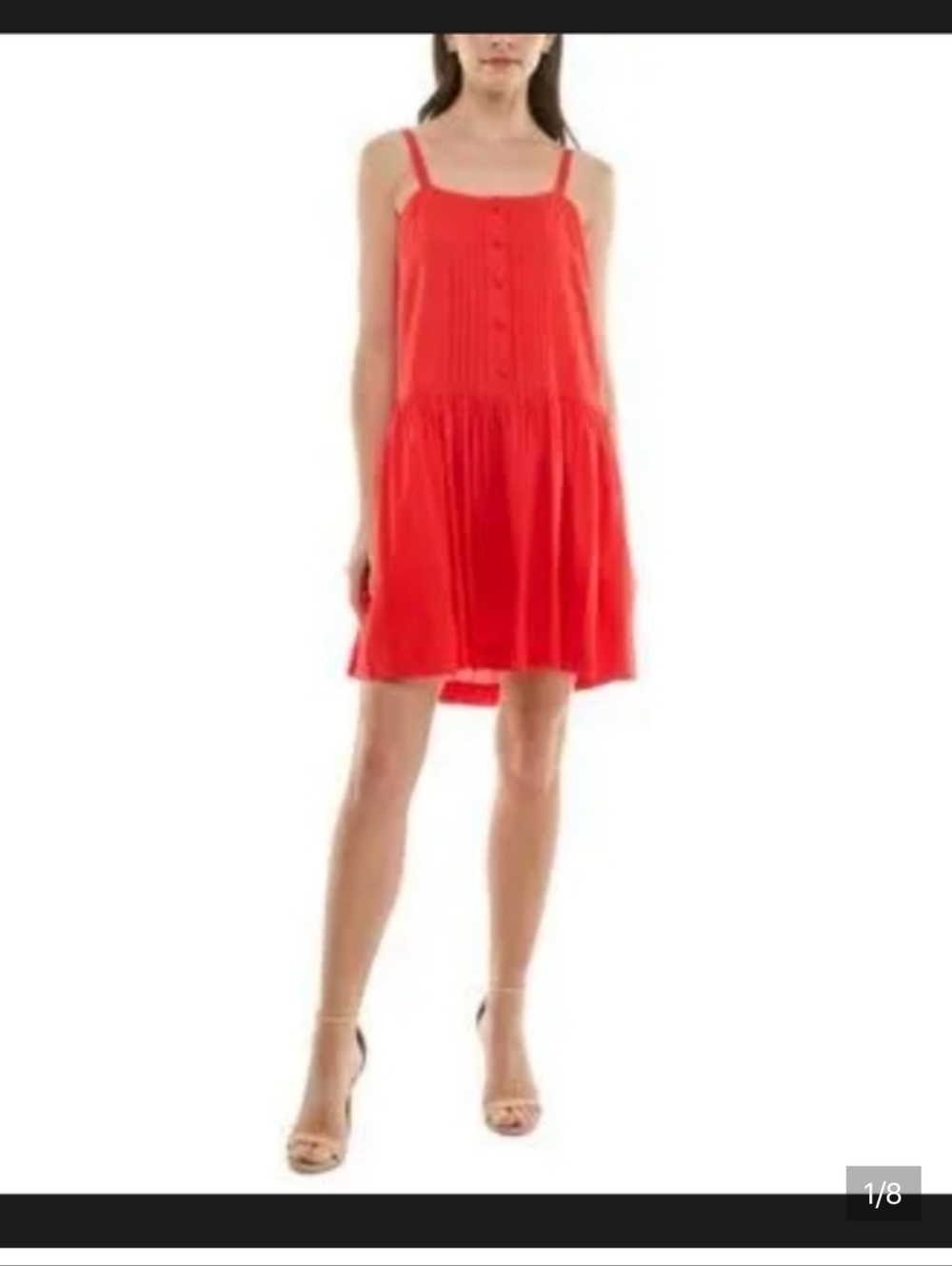 Nwt Sz 2โ Taylor Red Sleeveless Summer Shift Skirt
